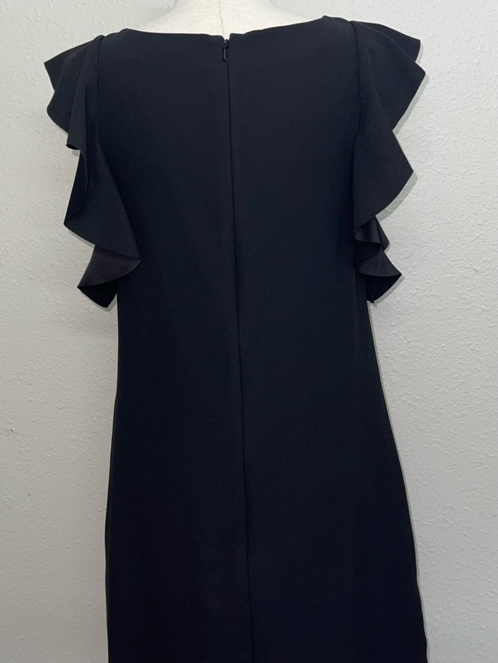 Banana Republic Black Ruffle-Sleeve Midi Dress